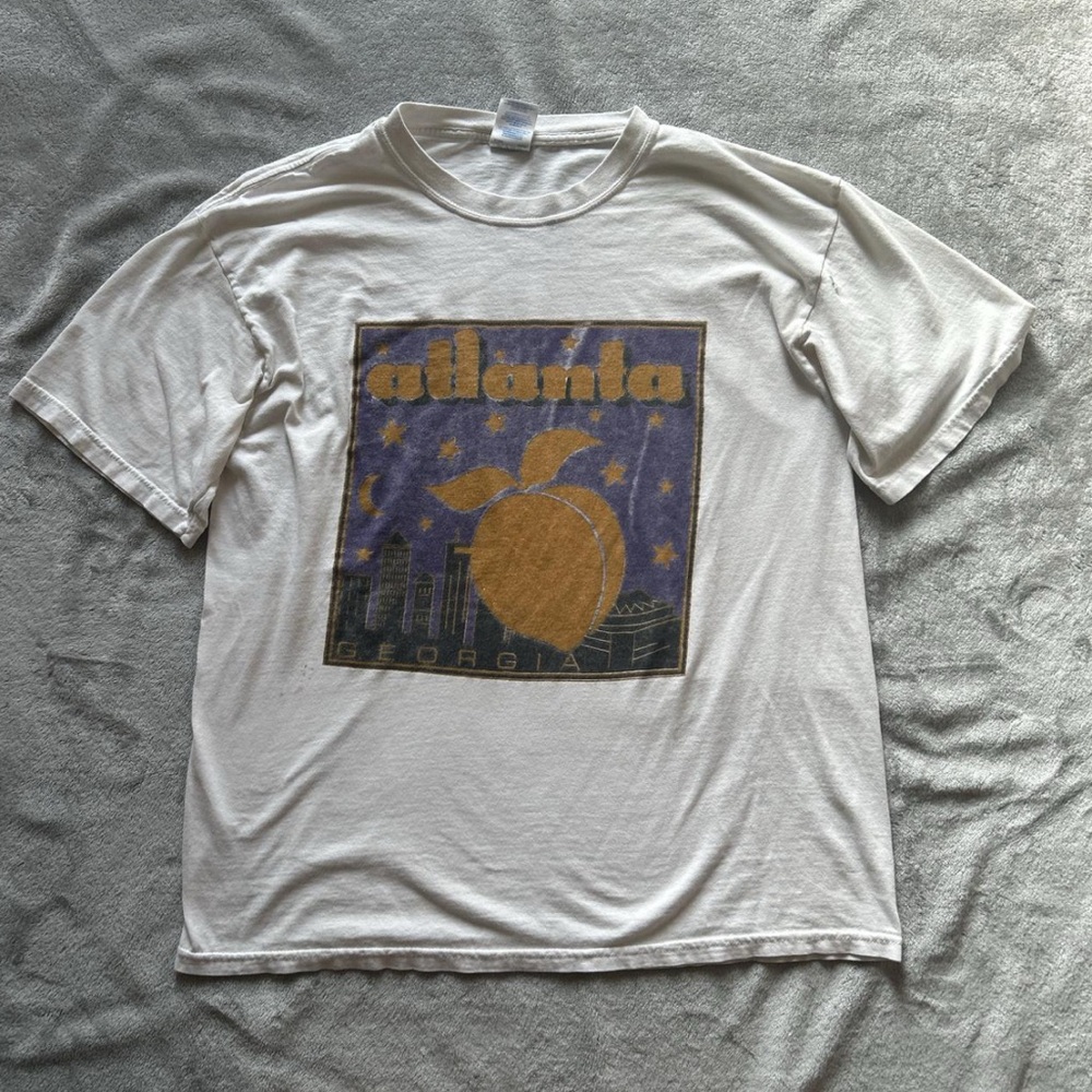 Gildan White Atlanta Graphic Tee
